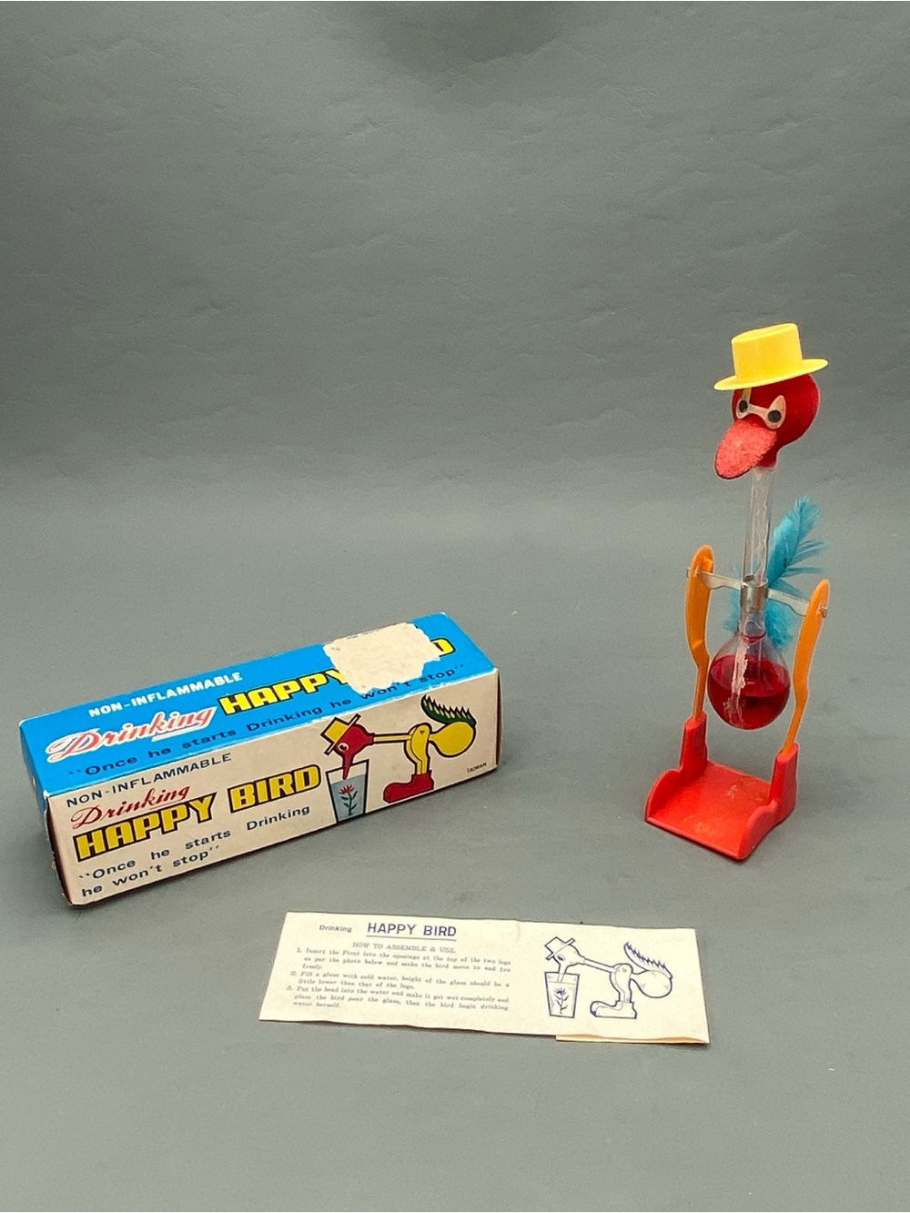 Rare 1960s Happy Lucky Bird Complete w/ paper & box
